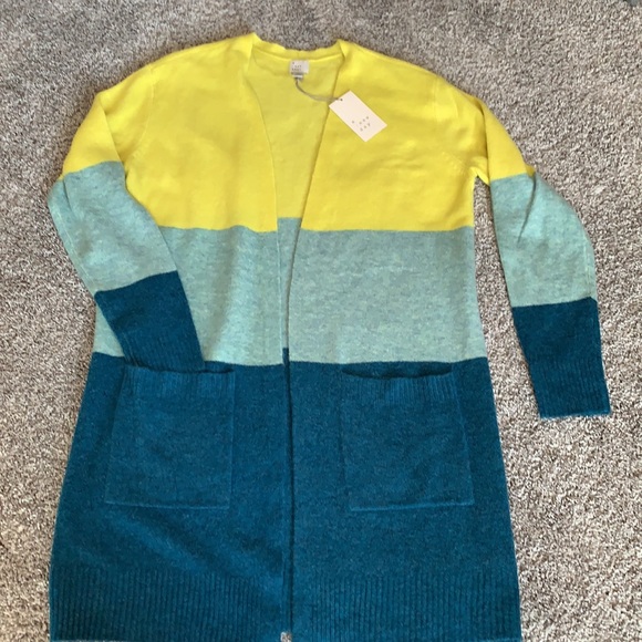 A New Day Color-Block Open Front Cardigan - Picture 3 of 9